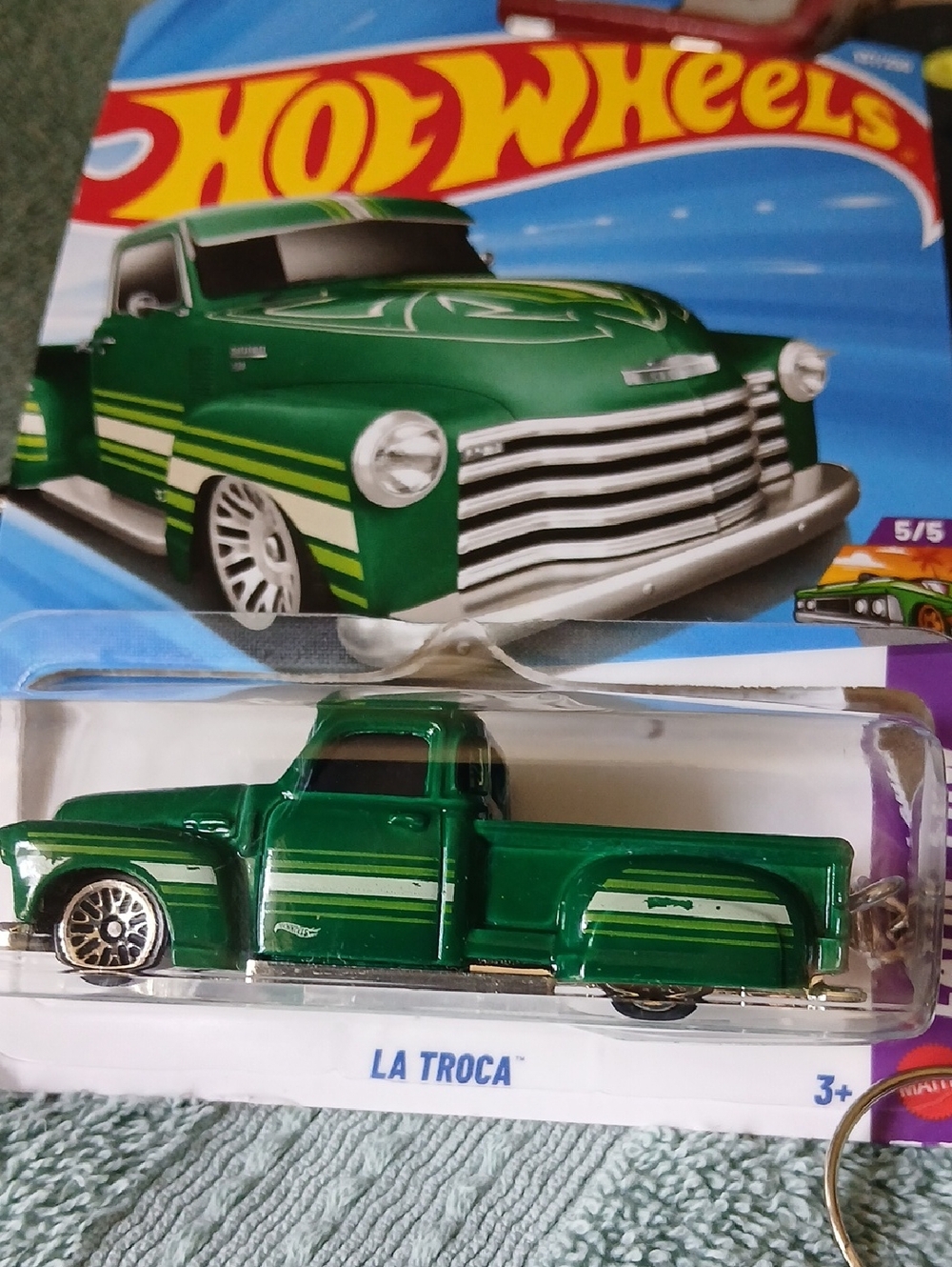 Key Chain La Troca Green Die-Cast Hot Wheels